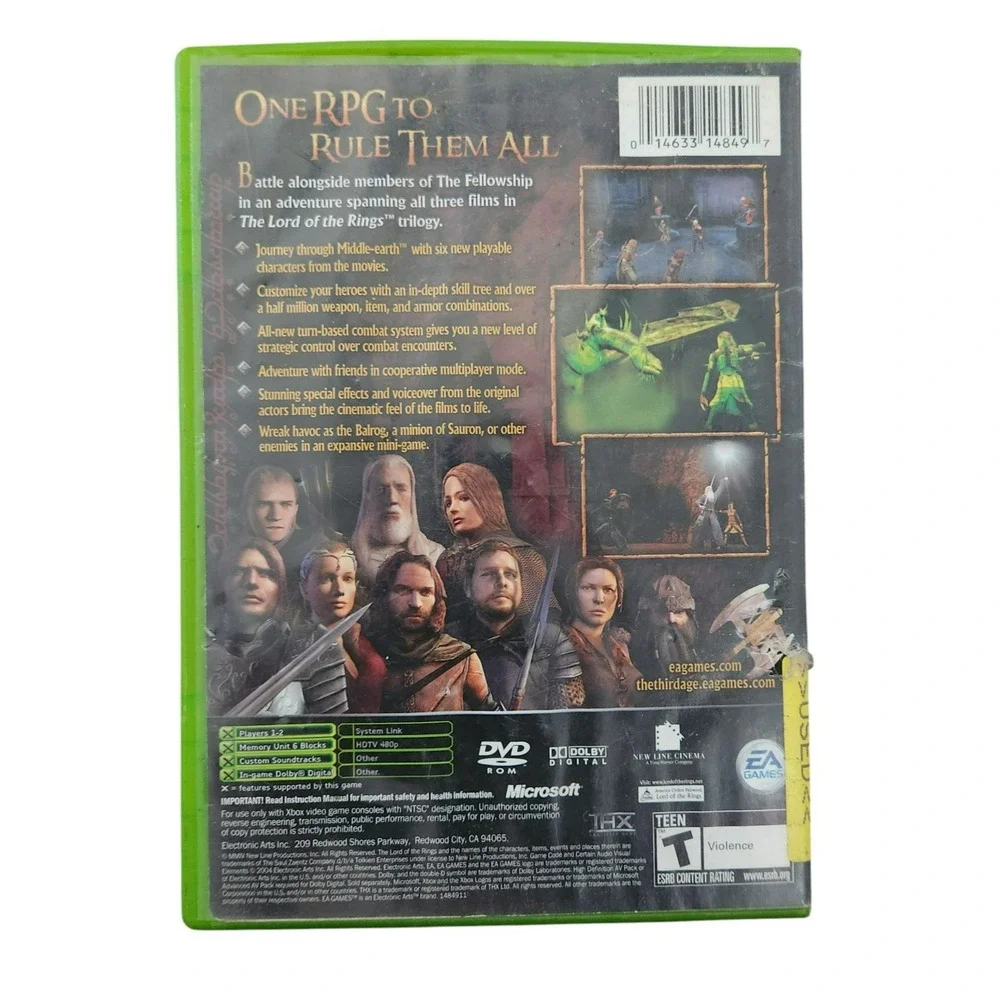 Xbox The Lord of the Rings‎ The Third Age Game